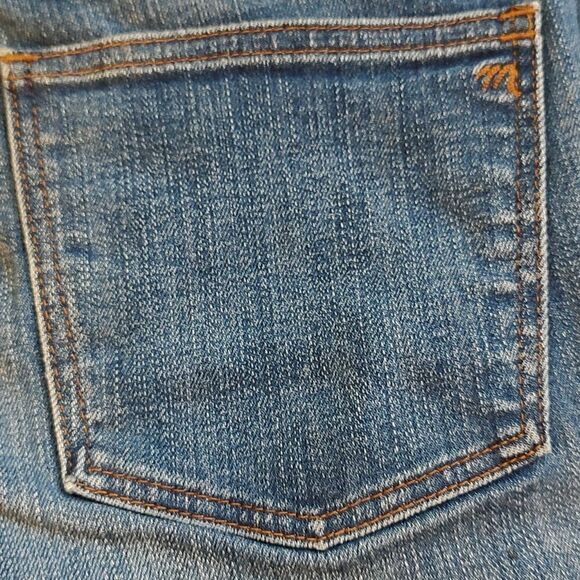 Madewell High Rise Skinny Crop Denim Blue Jean Size 25 - Picture 8 of 14